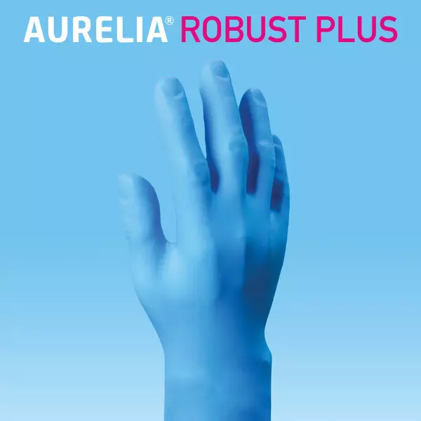 AURELIA® ROBUST PLUS® Kék Nitril Egyszer használatos Gumikesztyű (100db) M