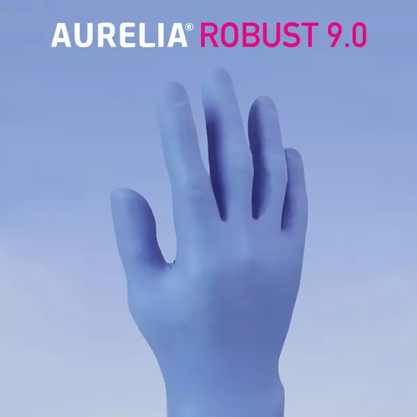 AURELIA® ROBUST 9.0® Kék Nitril Egyszer használatos Gumikesztyű (100db) M